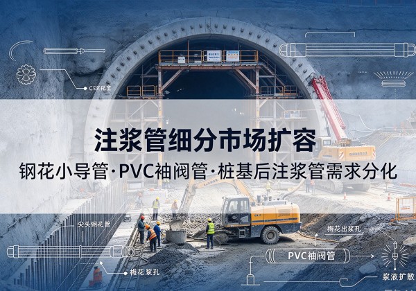 番禺注浆管细分市场扩容，隧道钢花小导管、PVC 袖阀管、桩基后注浆管需求分化